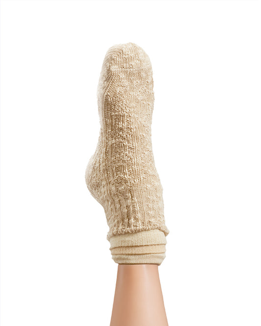 Set of 4 Japanese silk and cotton hietori layering socks, French Bull, detail 2