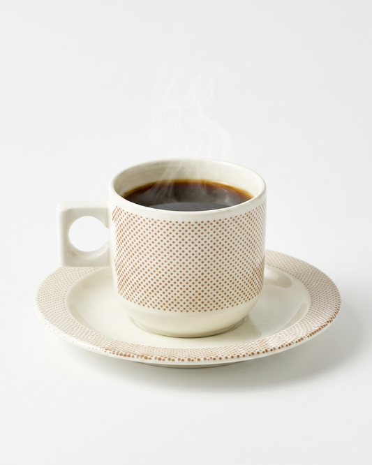 Vintage Rörstrand geometric espresso cups for two by Christian von Sydow, detail 2