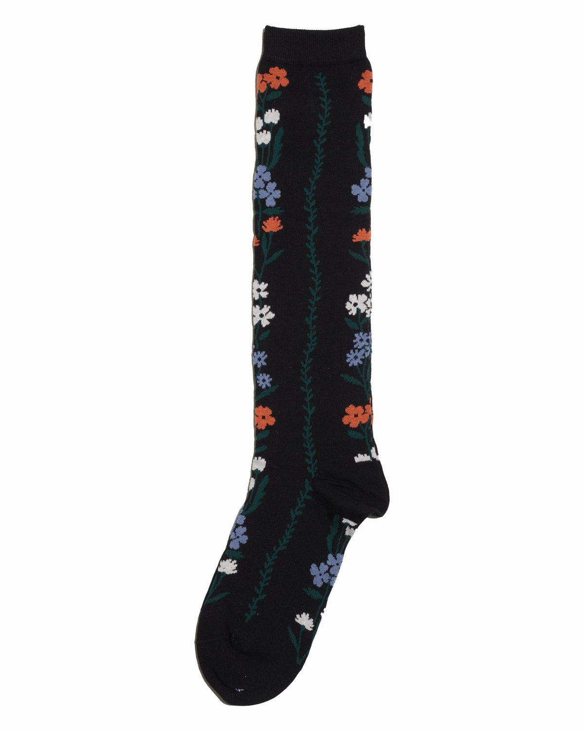 Japanese knee-high socks with linked flower pattern, French Bull, detail 3