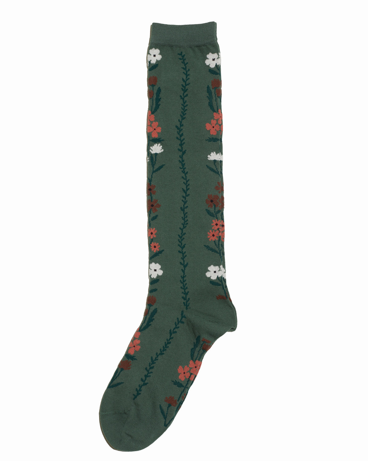 Japanese knee-high socks with linked flower pattern, French Bull, detail 2