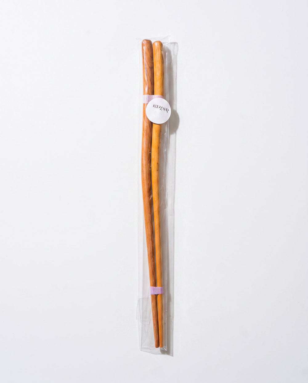 Handcarved solid teak wood chopsticks, detail 3