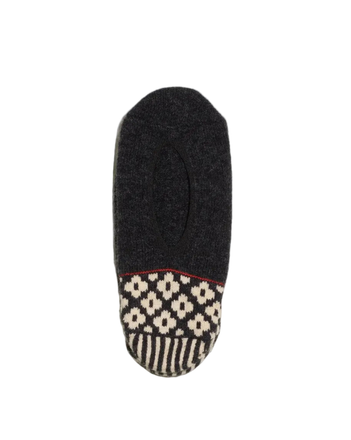 Japanese ribbed cotton-wool room socks with Nordic motif, French Bull