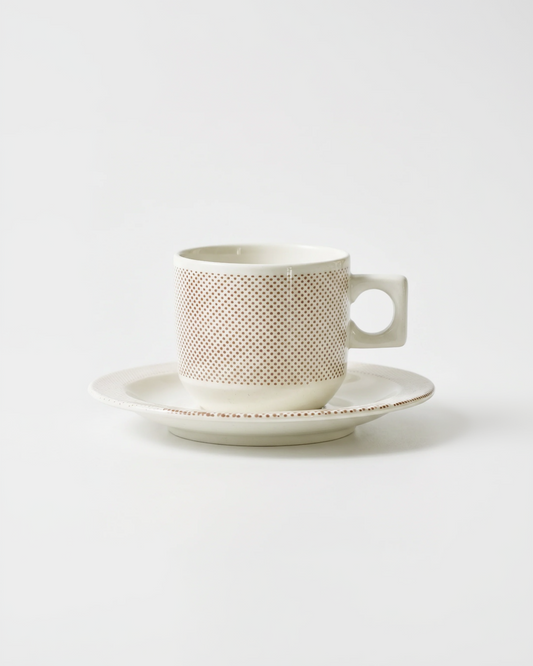 Vintage Rörstrand geometric espresso cups for two by Christian von Sydow